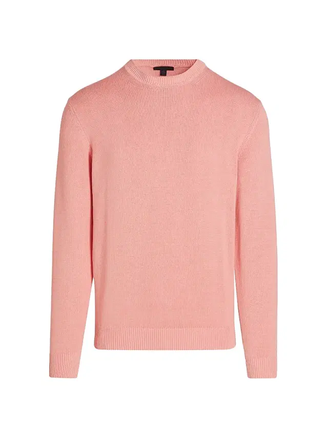Men's Garment-Dyed Crewneck Sweater - Pink