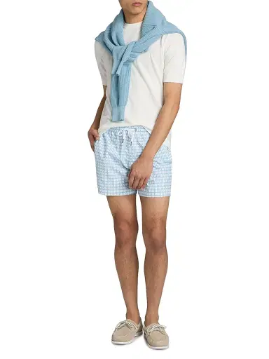 Saks Fifth Avenue Men's Garment-Dyed Crewneck Short-Sleeve Sweater - White - Size XL | Thumbnail 2 Saks Fifth Avenue Men's Garment-Dyed Crewneck Short-Sleeve Sweater - White - Size XL | Thumbnail 2