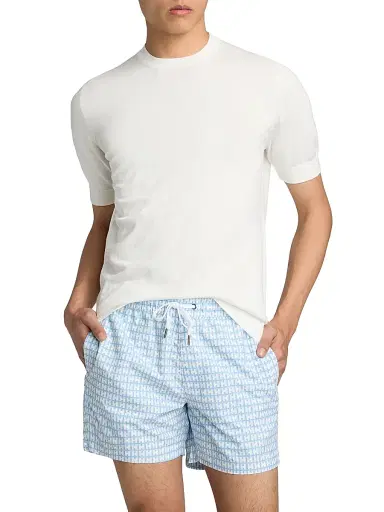 Saks Fifth Avenue Men's Garment-Dyed Crewneck Short-Sleeve Sweater - White - Size XL | Thumbnail 3 Saks Fifth Avenue Men's Garment-Dyed Crewneck Short-Sleeve Sweater - White - Size XL | Thumbnail 3