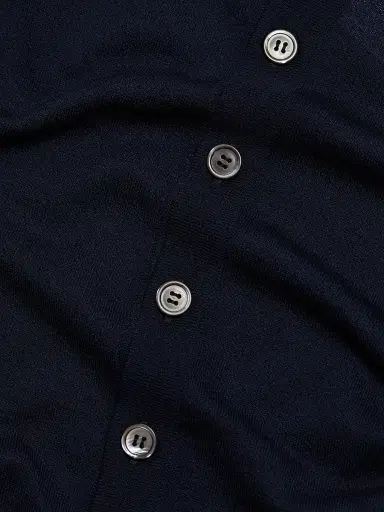 Saks Fifth Avenue Men's COLLECTION Knit Button-Front Shirt - Navy - Size XXL | Thumbnail 7