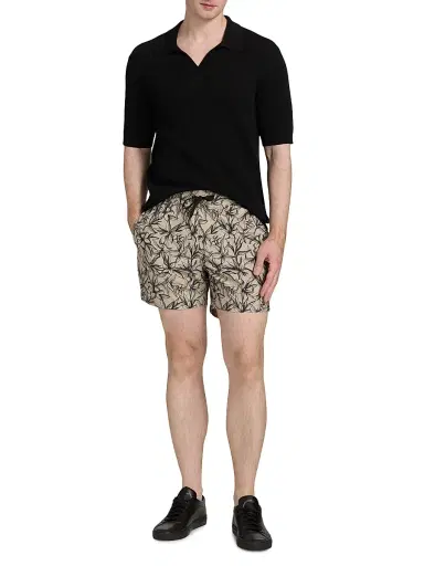 Saks Fifth Avenue Men's Waffled Cotton Johnny Collar Sweater | Thumbnail 2