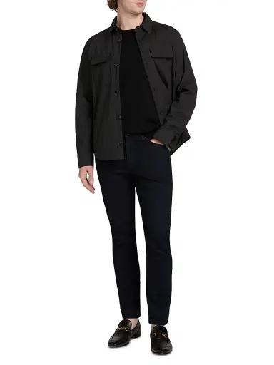 Saks Fifth Avenue Men's Diagonal Stitch Crewneck Short-Sleeve Sweater - Black - Size XXL | Thumbnail 2 Saks Fifth Avenue Men's Diagonal Stitch Crewneck Short-Sleeve Sweater - Black - Size XXL | Thumbnail 2