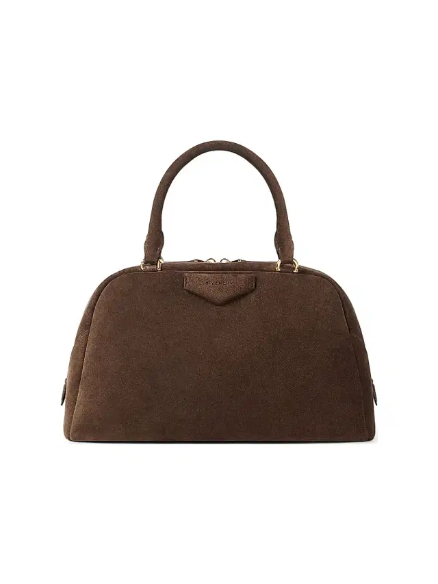 Women's Antigona East-West Soft Top Handle Bag in Suede - Ebony Brown