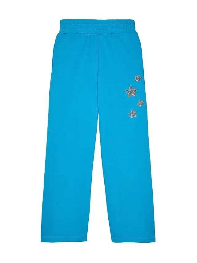 John Richmond x Eva Leah Little Girl's & Girl's Sequin Star Fleece Sweatpants - Azure Blue