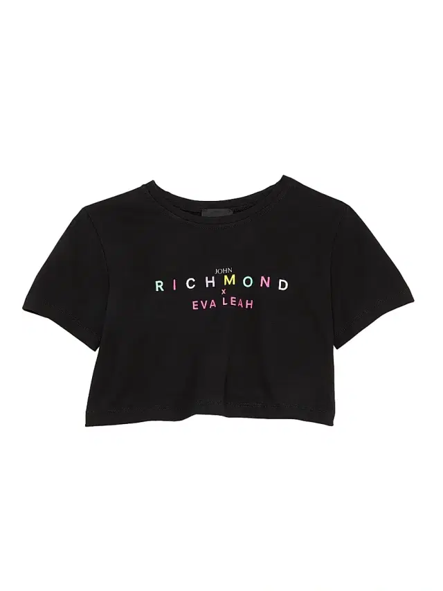 John Richmond x Eva Leah Little Girl's & Girl's Logo Crop T-Shirt - Black