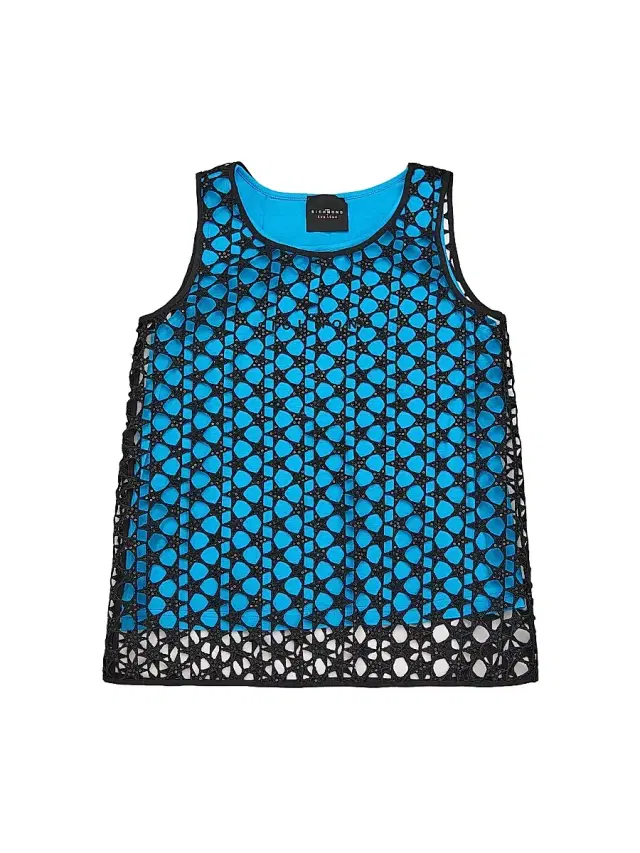 John Richmond x Eva Leah Little Girl's & Girl's Star-Embellished Sleeveless Top - Black