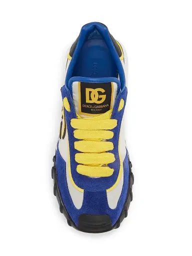 Dolce & Gabbana Men's Logo Nylon & Suede Low-Top Sneakers - Sole Royal - Size 13 | Thumbnail 4 Dolce & Gabbana Men's Logo Nylon & Suede Low-Top Sneakers - Sole Royal - Size 13 | Thumbnail 4