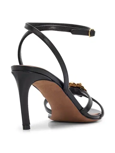Dolce & Gabbana Women's Desire 105MM Heart-Detailed Leather Sandals - Nero - Size 10 | Thumbnail 3 Dolce & Gabbana Women's Desire 105MM Heart-Detailed Leather Sandals - Nero - Size 10 | Thumbnail 3