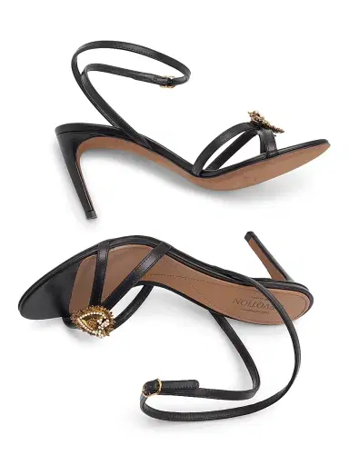 Dolce & Gabbana Women's Desire 105MM Heart-Detailed Leather Sandals - Nero - Size 10 | Thumbnail 6 Dolce & Gabbana Women's Desire 105MM Heart-Detailed Leather Sandals - Nero - Size 10 | Thumbnail 6