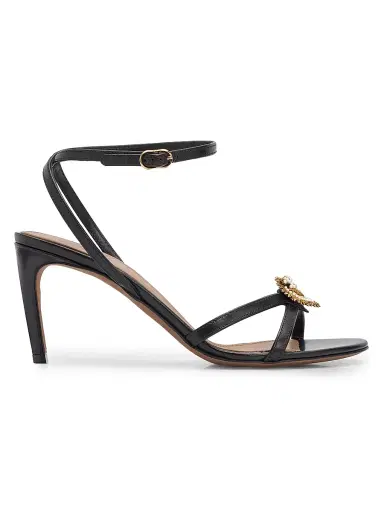 Dolce & Gabbana Women's Desire 105MM Heart-Detailed Leather Sandals - Nero - Size 10 | Thumbnail 1 Dolce & Gabbana Women's Desire 105MM Heart-Detailed Leather Sandals - Nero - Size 10 | Thumbnail 1