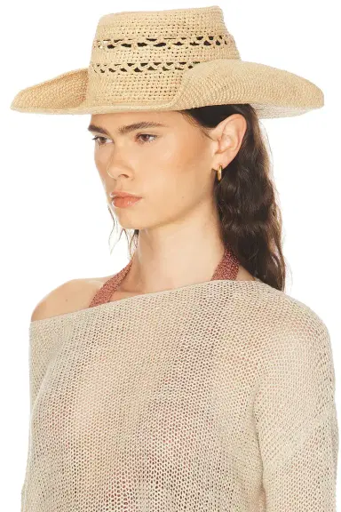 Helen Kaminski Gwen Raffia Fedora Hat | Thumbnail 2 Helen Kaminski Gwen Raffia Fedora Hat | Thumbnail 2