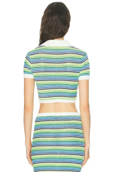 Casablanca Stripe Polo Shirt | Thumbnail 3 Casablanca Stripe Polo Shirt | Thumbnail 3