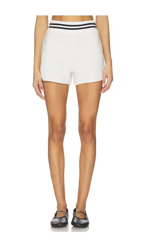 White & Warren Cashmere Varsity Shorts