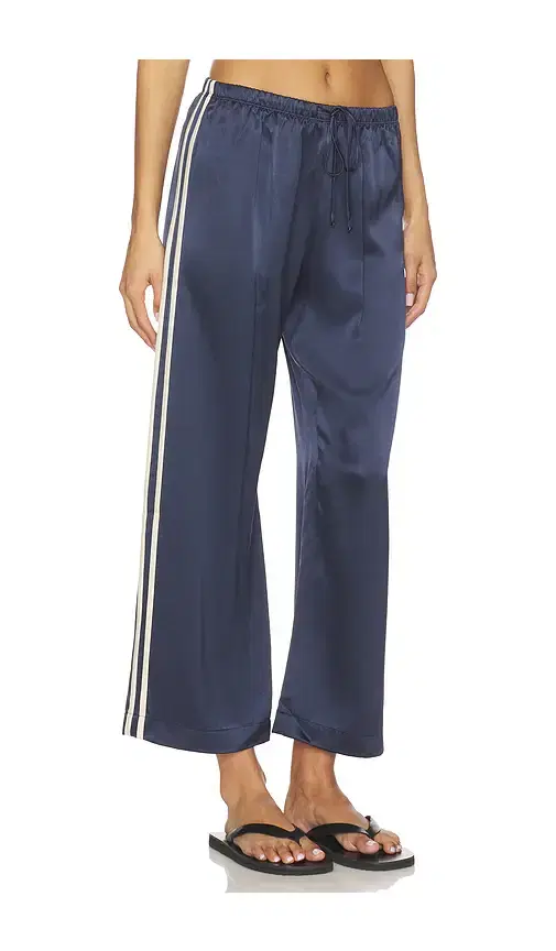 The Silk Stripe Crop Pant