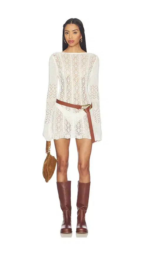 SNDYS Mattie Crochet Mini Dress