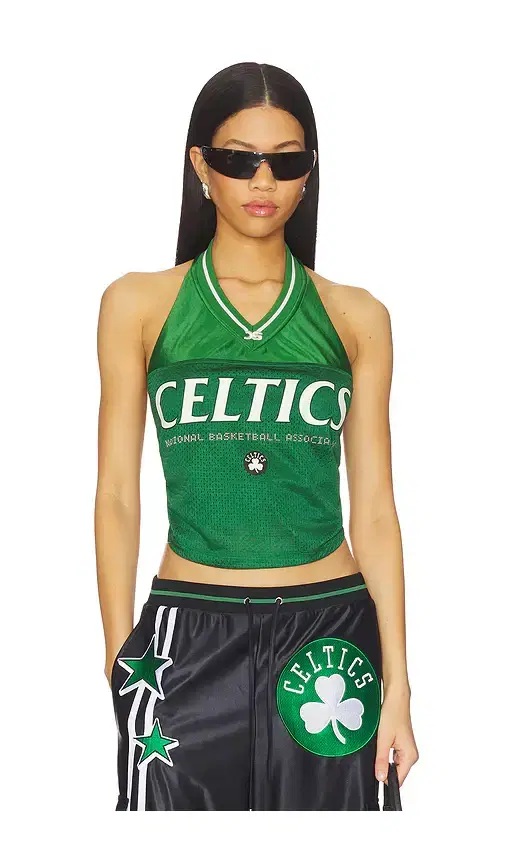 Off Season Boston Celtics Jersey Halter Top