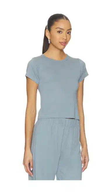 ÉTERNE Butter Rib Short Sleeve Baby Tee | Thumbnail 2
