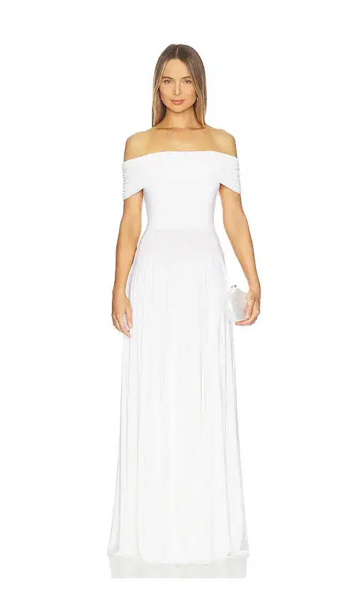 Sleeveless Cowl Neck Flared Gown