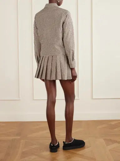 Moncler Cropped Appliquéd Gingham Cotton-blend Shirt | Thumbnail 4 Moncler Cropped Appliquéd Gingham Cotton-blend Shirt | Thumbnail 4