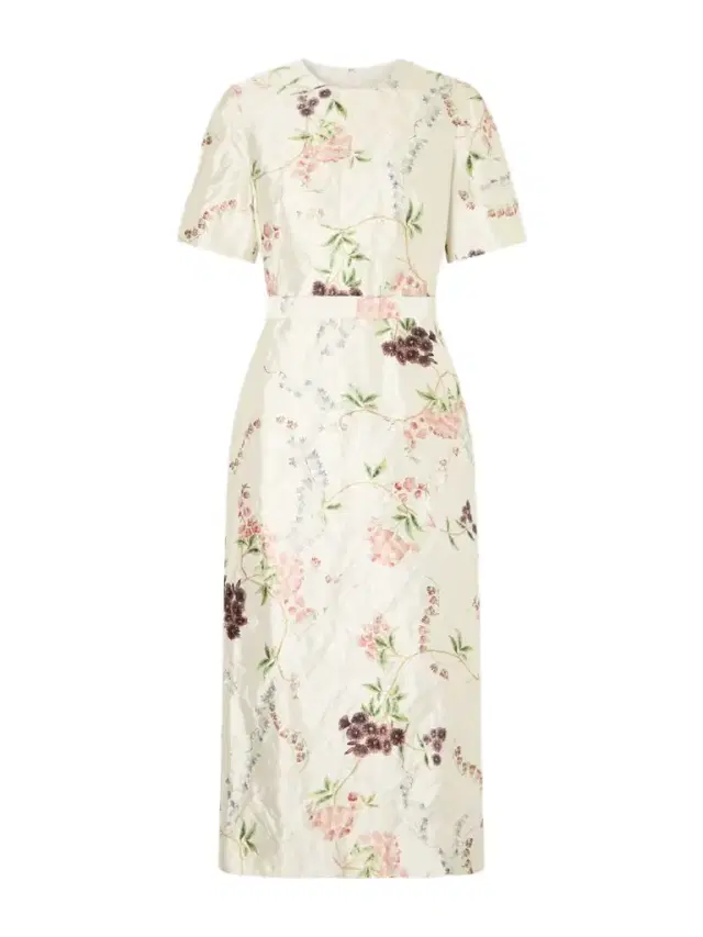 Belted Floral-print Crinkled Satin Midi Dress