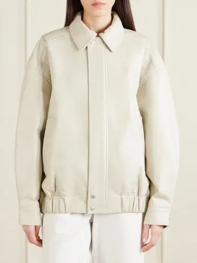 AGOLDE Aston Recycled Leather-blend Bomber Jacket | Thumbnail 3 AGOLDE Aston Recycled Leather-blend Bomber Jacket | Thumbnail 3