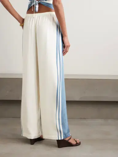 SIR. Lilou Striped Silk Wide-leg Pants | Thumbnail 3 SIR. Lilou Striped Silk Wide-leg Pants | Thumbnail 3