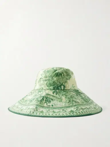 ALÉMAIS Sara Embroidered Printed Linen Sunhat | Thumbnail 3