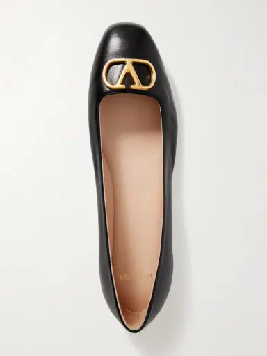 Valentino Garavani Vlogo Embellished Leather Ballet Flats | Thumbnail 5 Valentino Garavani Vlogo Embellished Leather Ballet Flats | Thumbnail 5