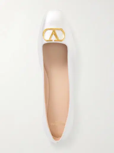 Valentino Garavani Vlogo Metallic Leather Ballet Flats | Thumbnail 6 Valentino Garavani Vlogo Metallic Leather Ballet Flats | Thumbnail 6