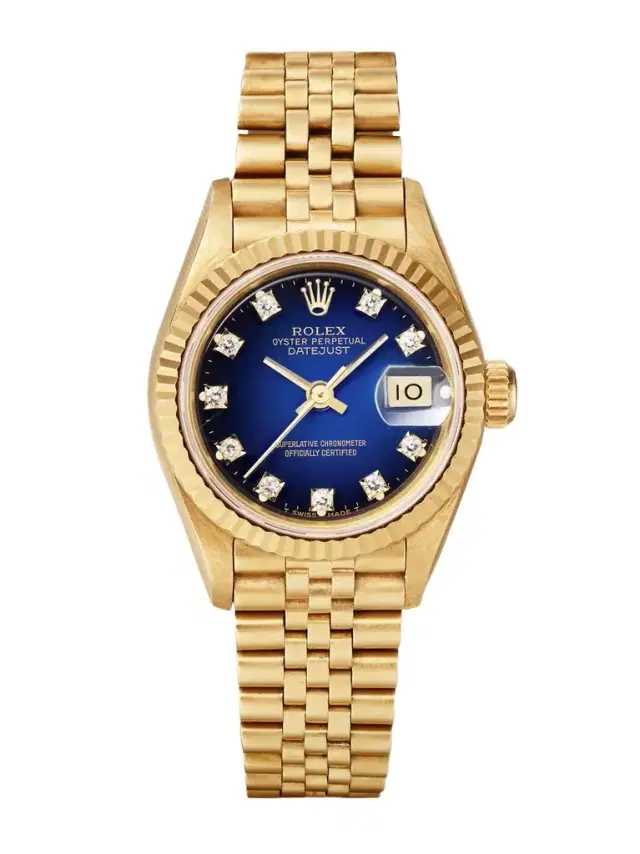 + Rolex Vintage 1989 Datejust Automatic 26mm 18-karat Gold And Diamond Watch, Ref. No. 69178 (fits Up To 6" Wrist)