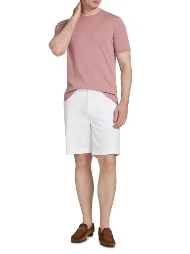 Saks Fifth Avenue Men's Cotton Knit T-Shirt - Pink - Size XXL | Thumbnail 2