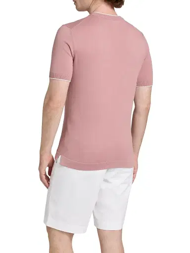 Saks Fifth Avenue Men's Cotton Knit T-Shirt - Pink - Size XXL | Thumbnail 5
