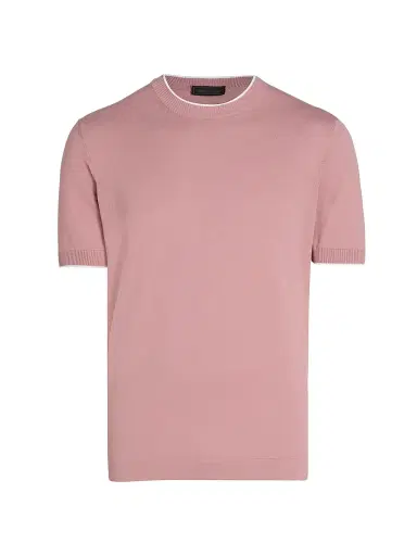Saks Fifth Avenue Men's Cotton Knit T-Shirt - Pink - Size XXL | Thumbnail 1
