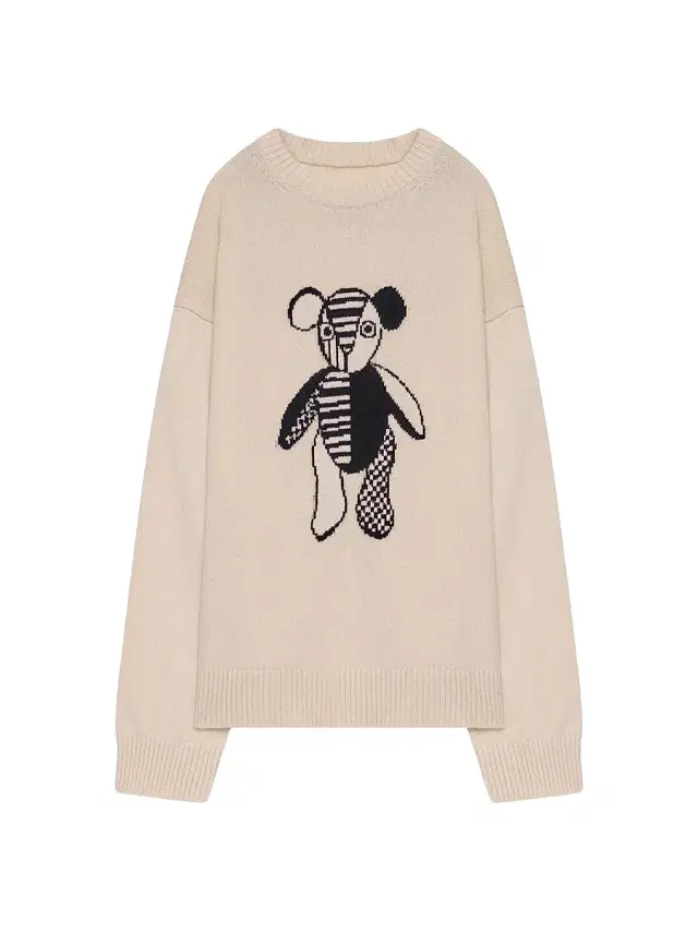 Men's Teddy Cashmere Knit Sweater -  Black