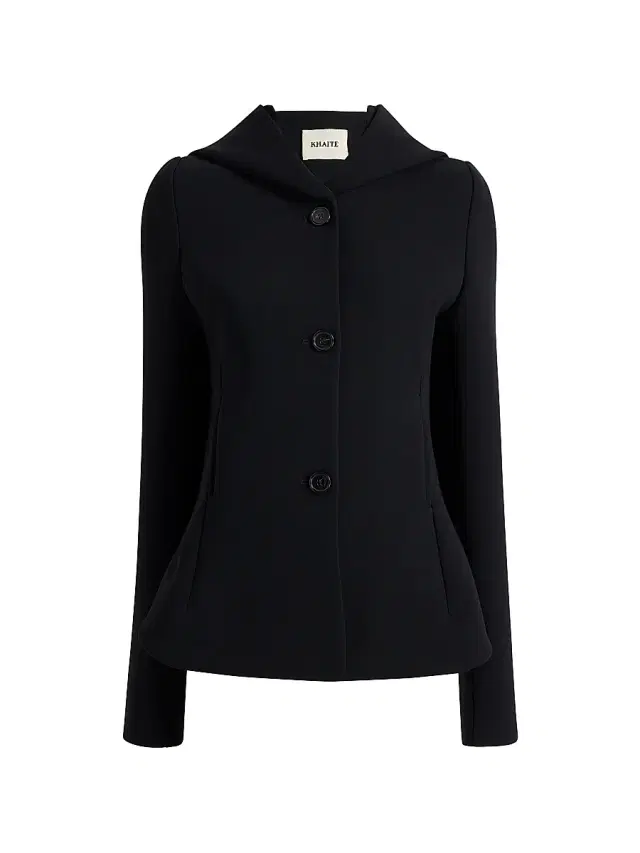Women's June Hooded Peplum Jacket - Black