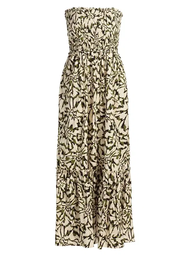 MISA Los Angeles Women's Sanya Floral Smocked Maxi Dress - Abstract Floraburst