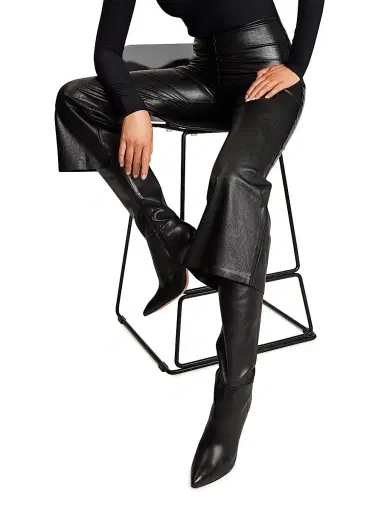 Commando Women's Faux-Leather Cropped Wide-Leg Pants - Black - Size XL | Thumbnail 4 Commando Women's Faux-Leather Cropped Wide-Leg Pants - Black - Size XL | Thumbnail 4