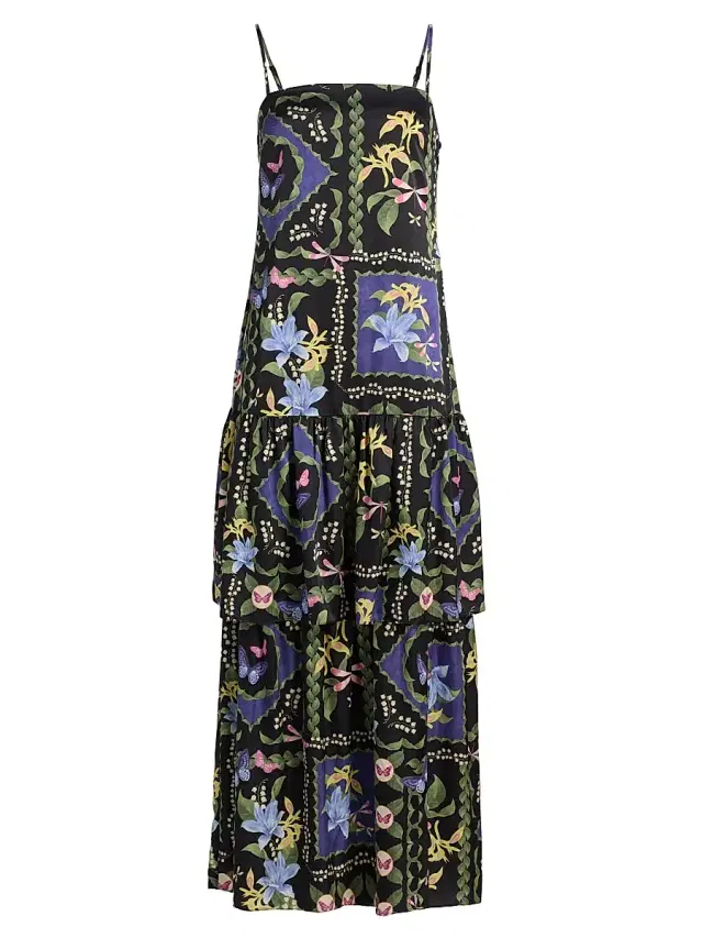 MISA Los Angeles Women's Paulette Floral Maxi Dress - Morning Glory Lattice