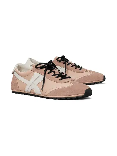 Tory Burch Women's Hank Field Suede Low-Top Sneakers - Rose Silk - Size 9 | Thumbnail 2 Tory Burch Women's Hank Field Suede Low-Top Sneakers - Rose Silk - Size 9 | Thumbnail 2