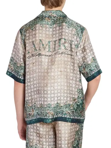 Amiri Men's Silk Bandana Bowling Shirt | Thumbnail 5 Amiri Men's Silk Bandana Bowling Shirt | Thumbnail 5