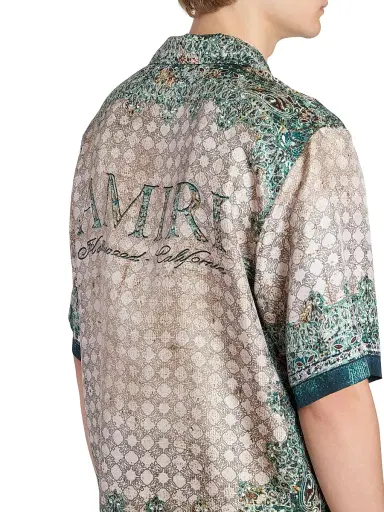 Amiri Men's Silk Bandana Bowling Shirt | Thumbnail 6 Amiri Men's Silk Bandana Bowling Shirt | Thumbnail 6