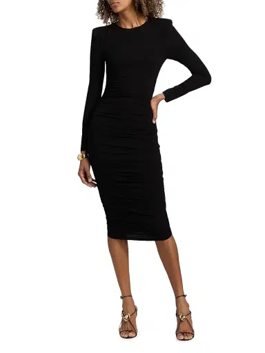 L'Agence Women's Paityn Shirred Midi-Dress | Thumbnail 2 L'Agence Women's Paityn Shirred Midi-Dress | Thumbnail 2