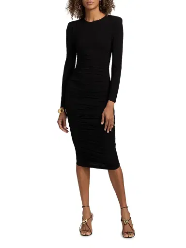 L'Agence Women's Paityn Shirred Midi-Dress | Thumbnail 3 L'Agence Women's Paityn Shirred Midi-Dress | Thumbnail 3