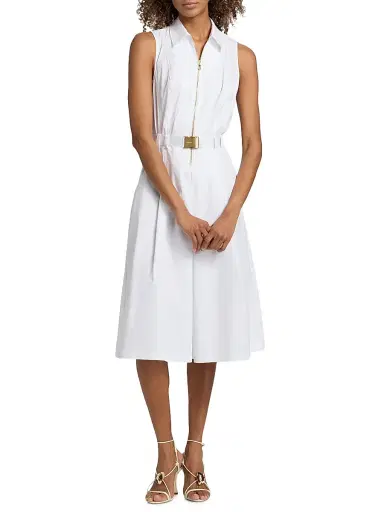 L'Agence Women's Kylo Belted Midi-Shirtdress | Thumbnail 2