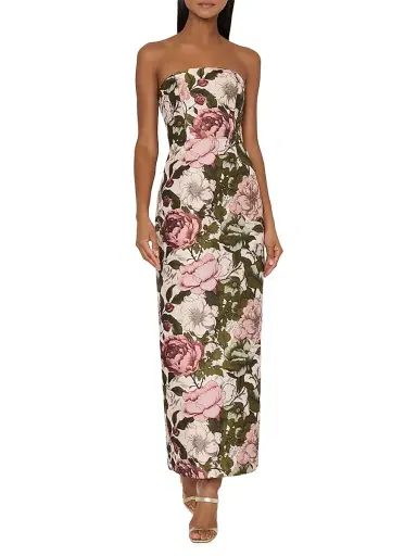 Milly Women's Ella Floral Jacquard Maxi Dress | Thumbnail 3