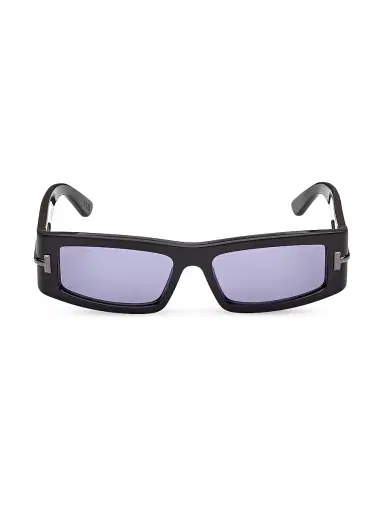Tom Ford Men's 55MM Rectangular Sunglasses - Black Purple | Thumbnail 2 Tom Ford Men's 55MM Rectangular Sunglasses - Black Purple | Thumbnail 2