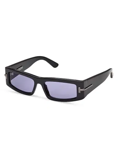 Tom Ford Men's 55MM Rectangular Sunglasses - Black Purple | Thumbnail 1 Tom Ford Men's 55MM Rectangular Sunglasses - Black Purple | Thumbnail 1