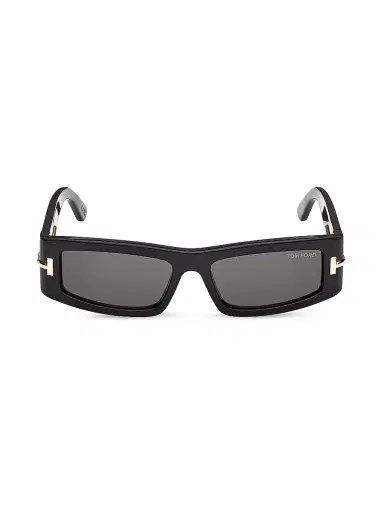 Tom Ford Men's 55MM Rectangular Sunglasses - Black | Thumbnail 2 Tom Ford Men's 55MM Rectangular Sunglasses - Black | Thumbnail 2