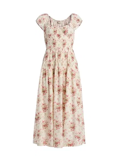 DÔEN Women's Quinette Floral Midi-Dress - Lantana Floral - Size XS | Thumbnail 1