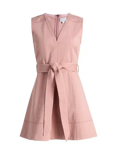 TANYA TAYLOR Women's Reina Belted Denim Minidress | Thumbnail 1 TANYA TAYLOR Women's Reina Belted Denim Minidress | Thumbnail 1